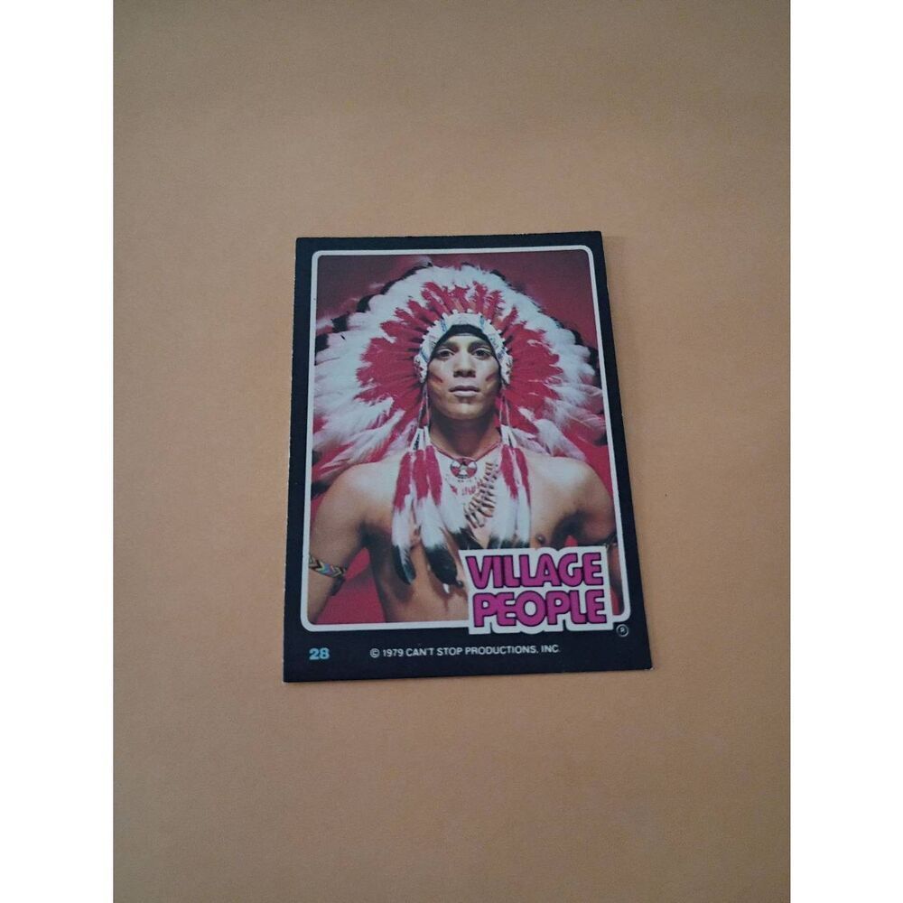 Vintage 1979 Village People Trading Card #28 Disco Era Vintage Music Collectible